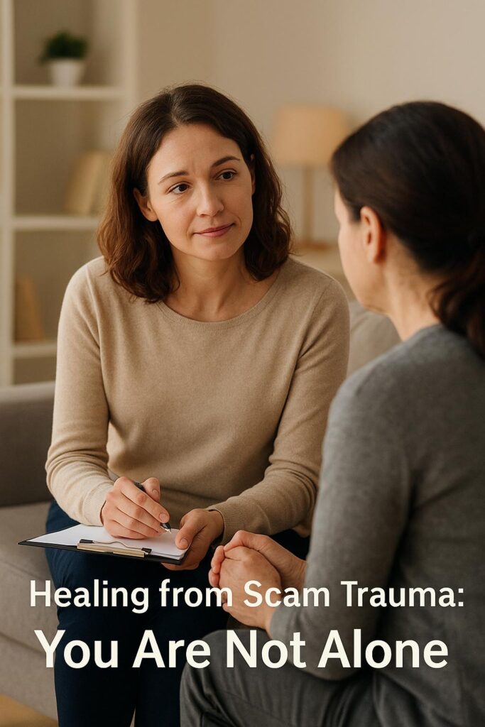therapist who specializes in scam trauma and healing